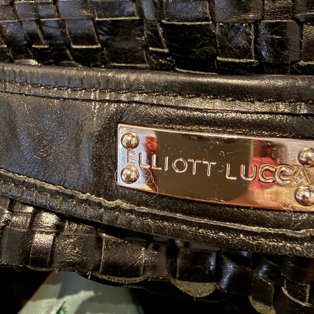 Elliott Lucca Crazy Horse Woven Leather Shoulder Bag - Picture 2 of 9